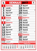 Calendario Olandese Rosso e nero