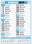 Calendario Olandese Blu e nero