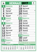 Calendario Olandese Verde e nero