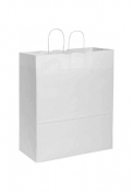 Shopper in carta kraft bianca 45x48x20 cm
