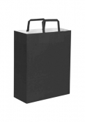 Shopper in carta kraft maniglia piatta 28x36x12cm
