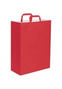 Shopper in carta kraft maniglia piatta, colorato 32x43x17cm