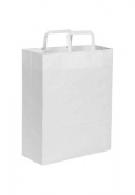 Shopper in carta kraft bianca 28x36x12