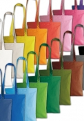 Shopper in cotone medio manici lunghi